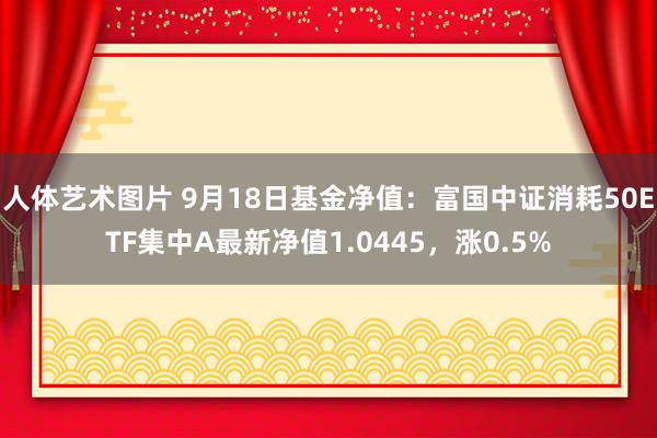 人体艺术图片 9月18日基金净值：富国中证消耗50ETF集中A最新净值1.0445，涨0.5%