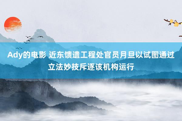 Ady的电影 近东馈遗工程处官员月旦以试图通过立法妙技斥逐该机构运行