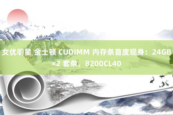 女优明星 金士顿 CUDIMM 内存条首度现身：24GB×2 套条，8200CL40