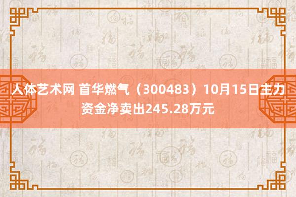 人体艺术网 首华燃气（300483）10月15日主力资金净卖出245.28万元