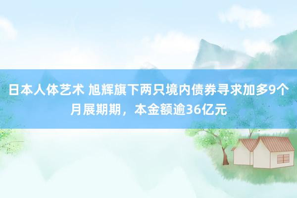 日本人体艺术 旭辉旗下两只境内债券寻求加多9个月展期期，本金额逾36亿元