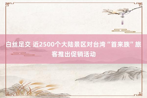 白丝足交 近2500个大陆景区对台湾“首来族”旅客推出促销活动